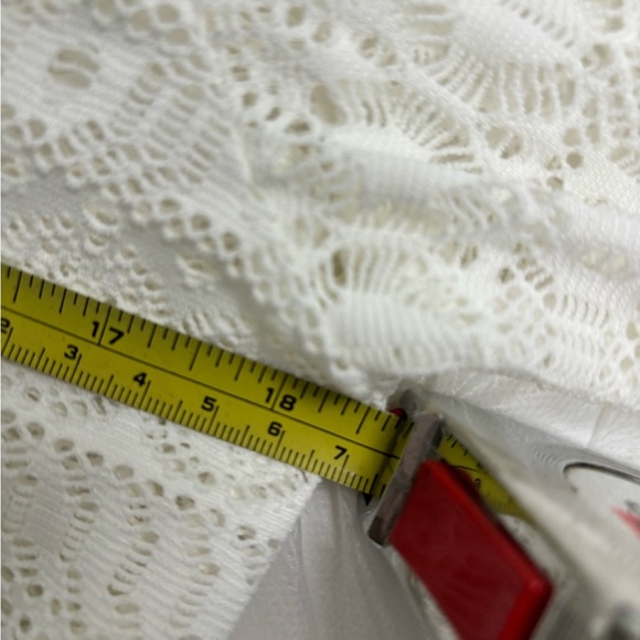 Ralph Lauren Crochet Drawstring Swim Bathing Suit Cover Up Medium White NEW - Picture 7 of 7